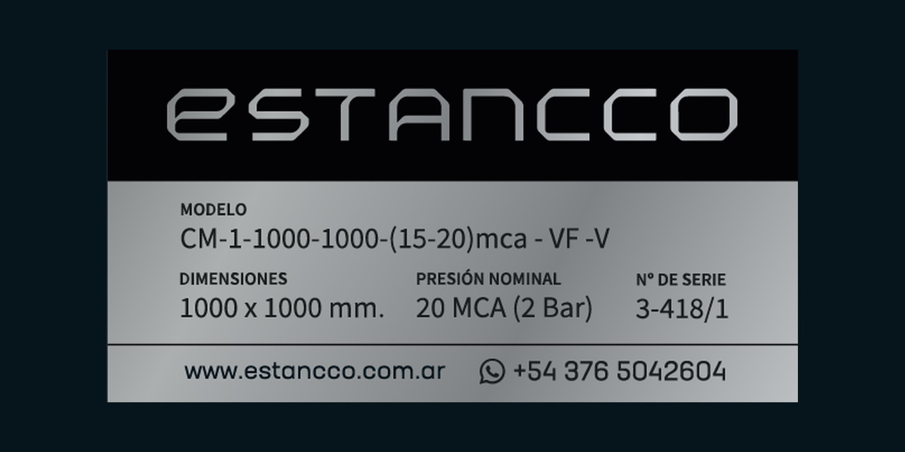 Placa de identificación